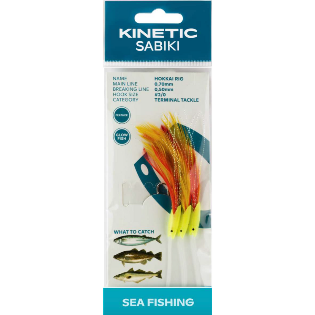 Kinetic Sabiki Hokkai 3 Hook Rig (#2/0)(Yellow)