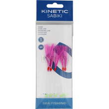 Load image into Gallery viewer, Kinetic Sabiki Nordic Mackerel 5 Hook Rig (#1/0)(Pink/Crystal Flash)
