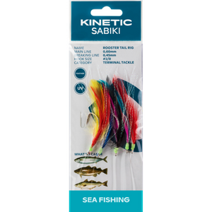 Kinetic Sabiki Rooster Tail 5 Hook Rig (#2/0)(Multicolour)