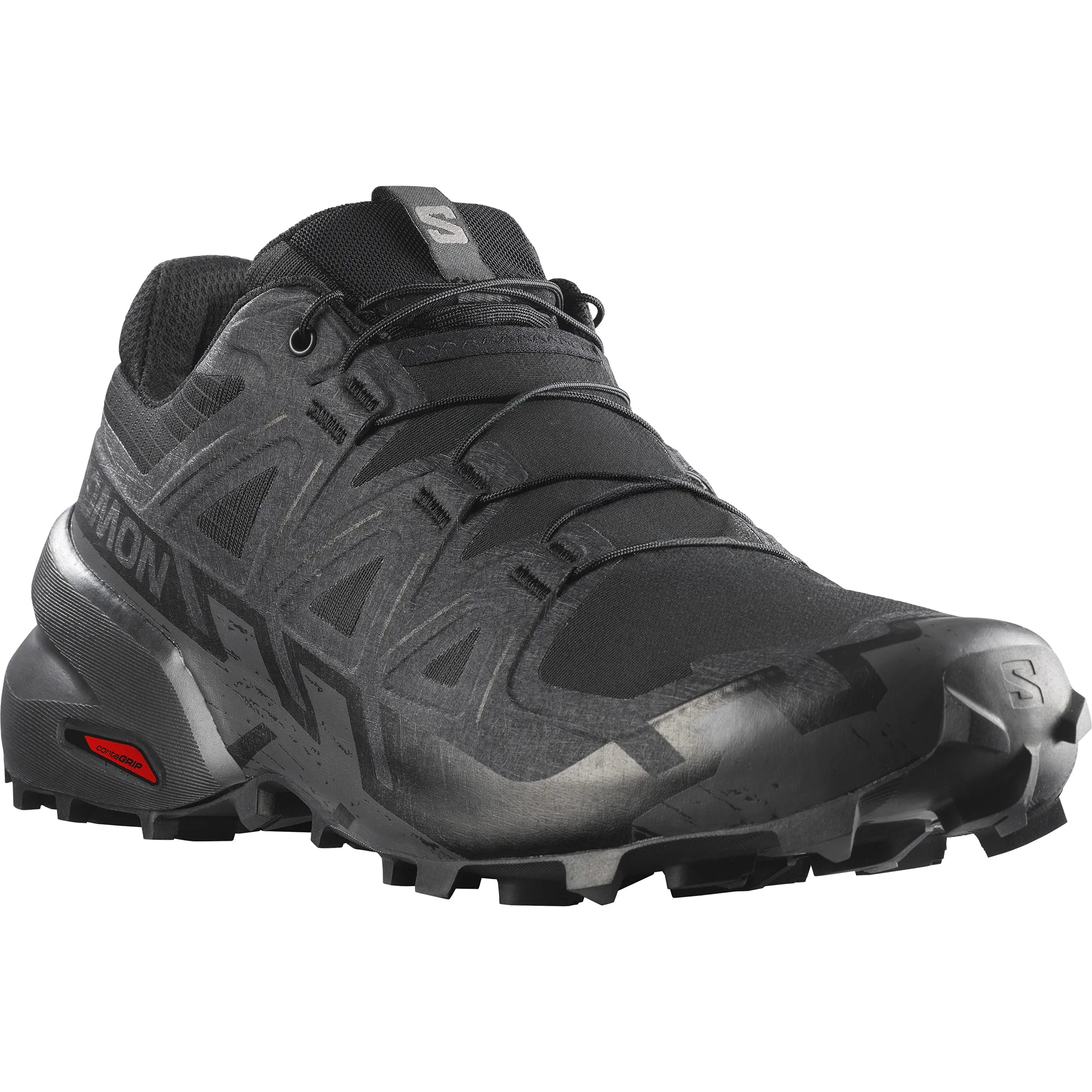 Salomon Men's Speedcross 6 Wide Fit Trail Running Shoes (Black/Phantom)