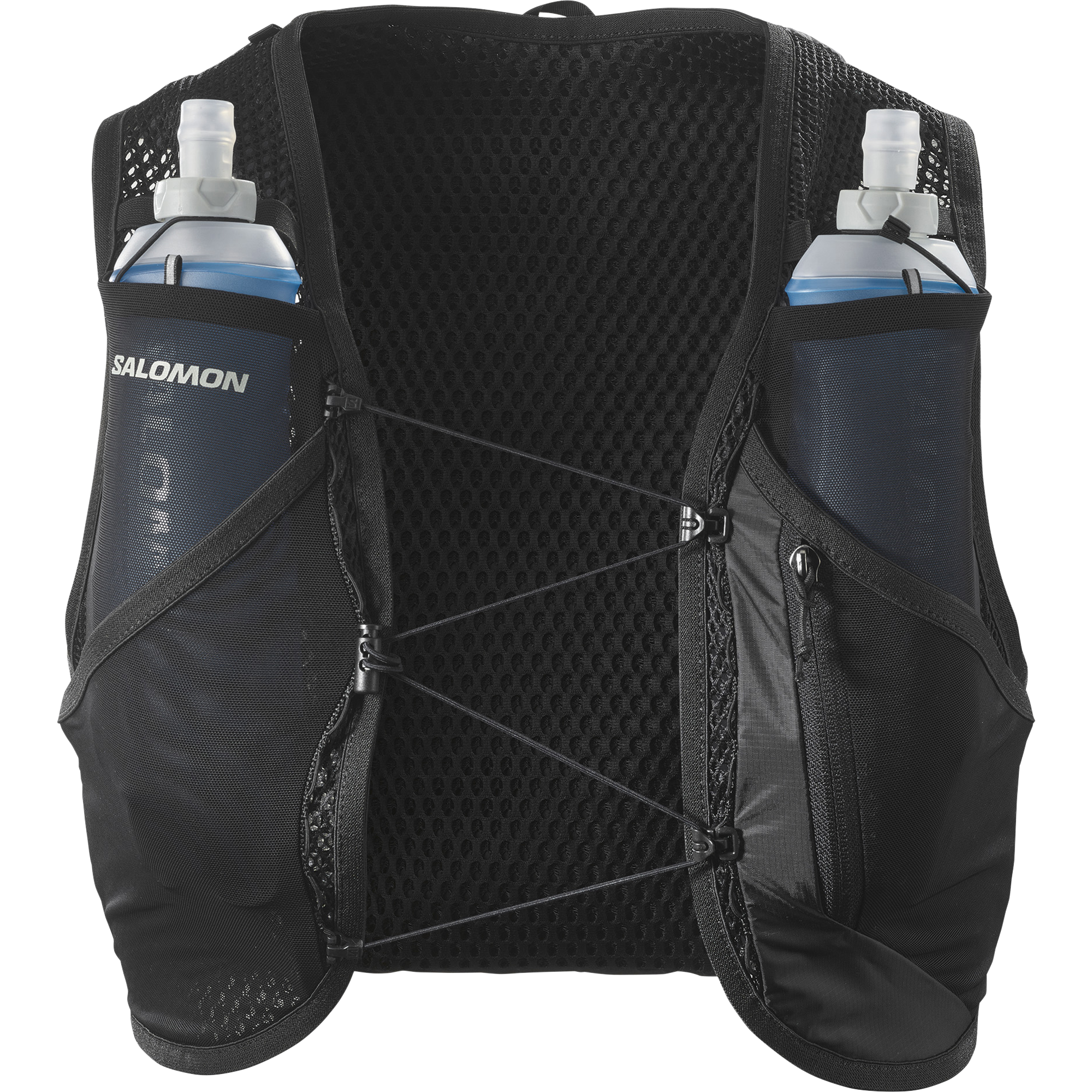 Salomon Unisex Active Skin 8L Running Vest Set (Black/Metal)
