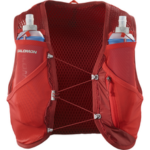 Load image into Gallery viewer, Salomon Active Skin 8 Unisex Running Vest Set (Red Dahlia/High Risk Red)
