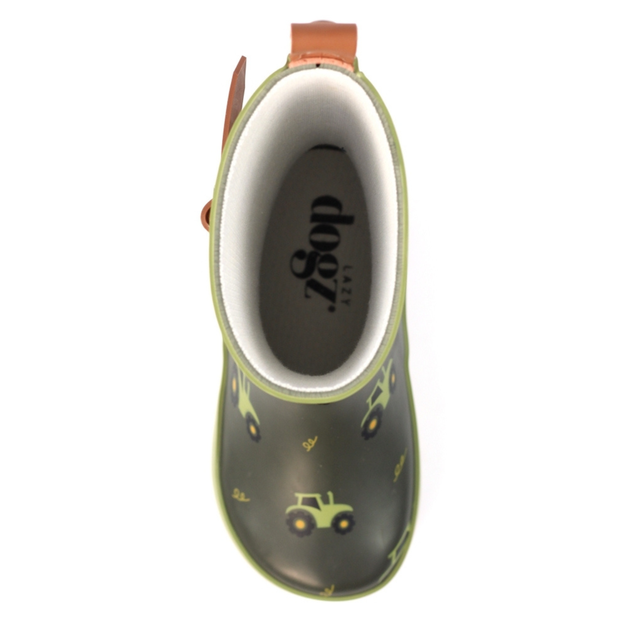 Lazy Dogz Toddler Tractor Green Wellies (Green)(Sizes EU22-29)