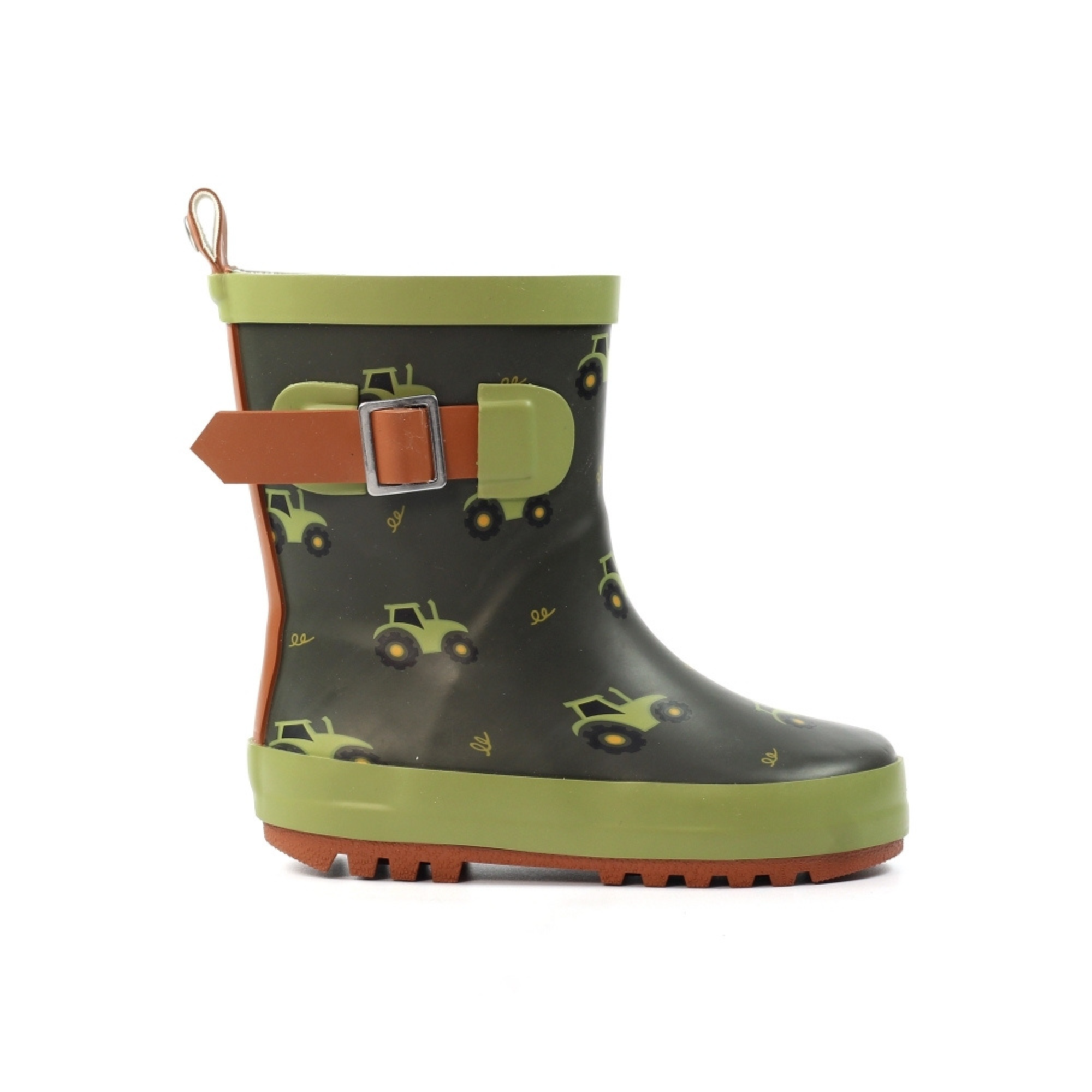 Lazy Dogz Toddler Tractor Green Wellies (Green)(Sizes EU22-29)