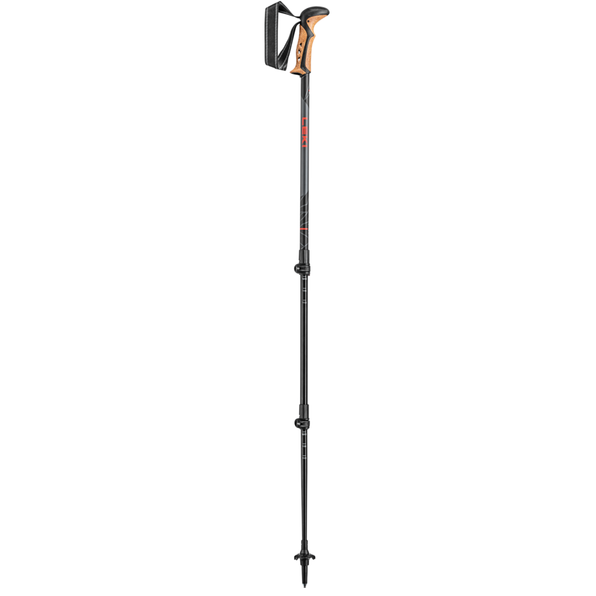 Leki Khumbu Hiking/Trekking Poles (Dark Anthracite/White/Bright Red)(Pair)