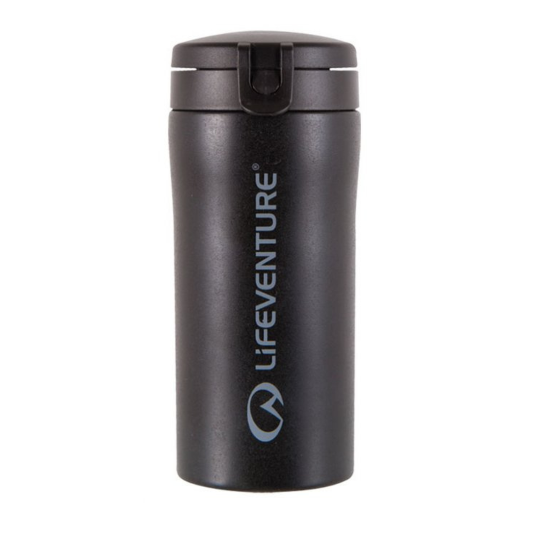 Lifeventure Flip Top Thermal Travel Mug (Black)(300ml)