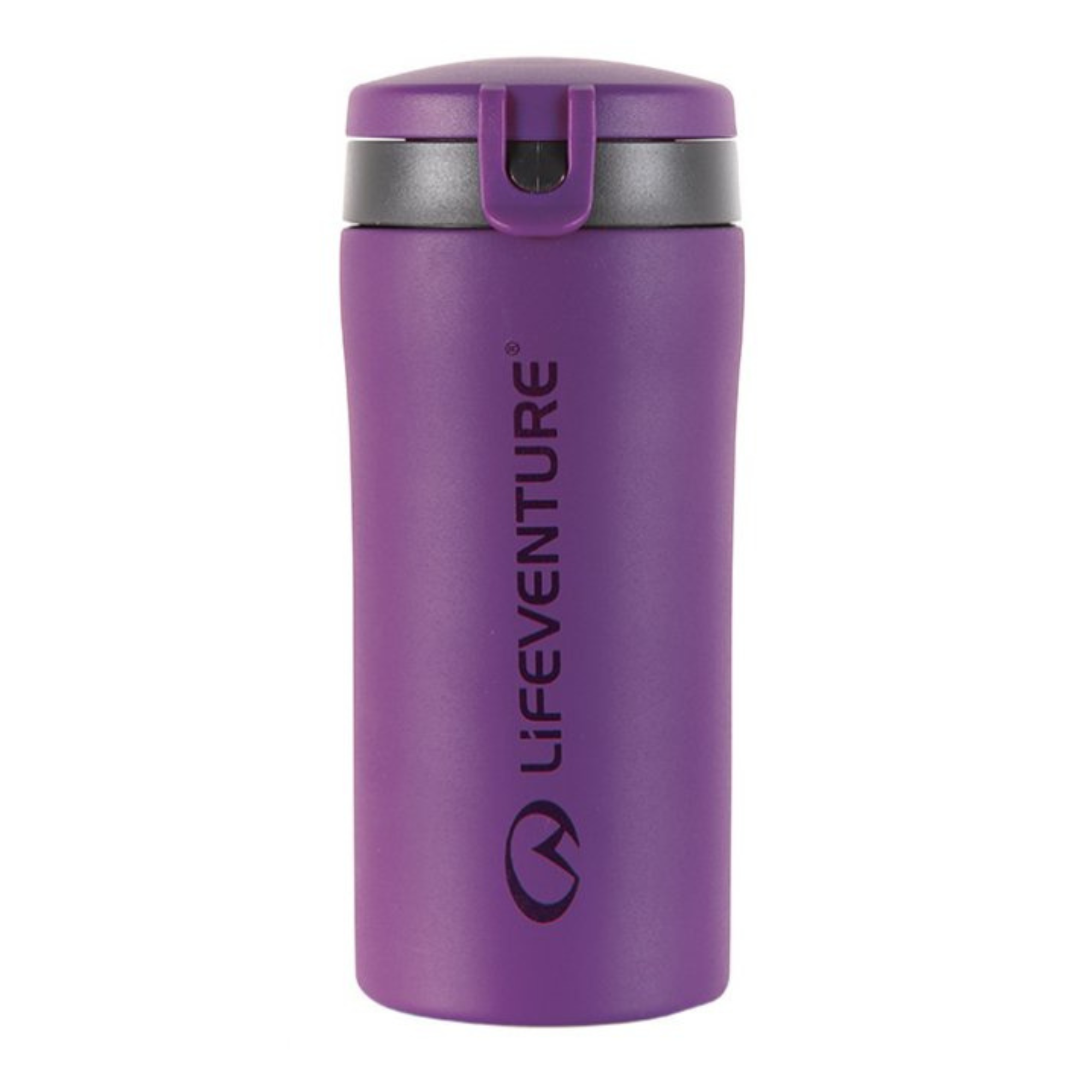 Lifeventure Flip Top Thermal 300ml Travel Mug (Matt Purple)