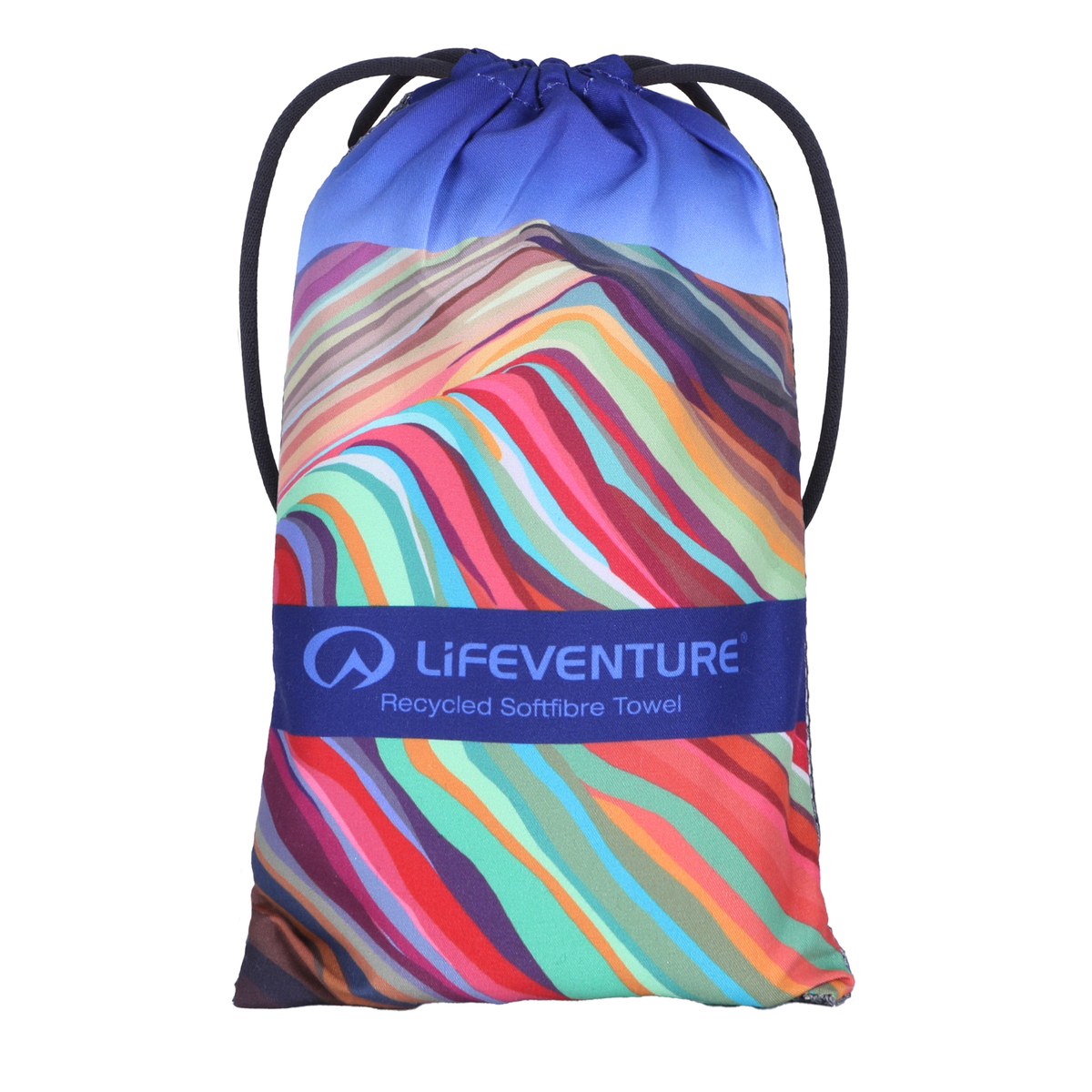 Lifeventure Recycled SoftFibre Giant Trek Towel (Rainbow Mountain)