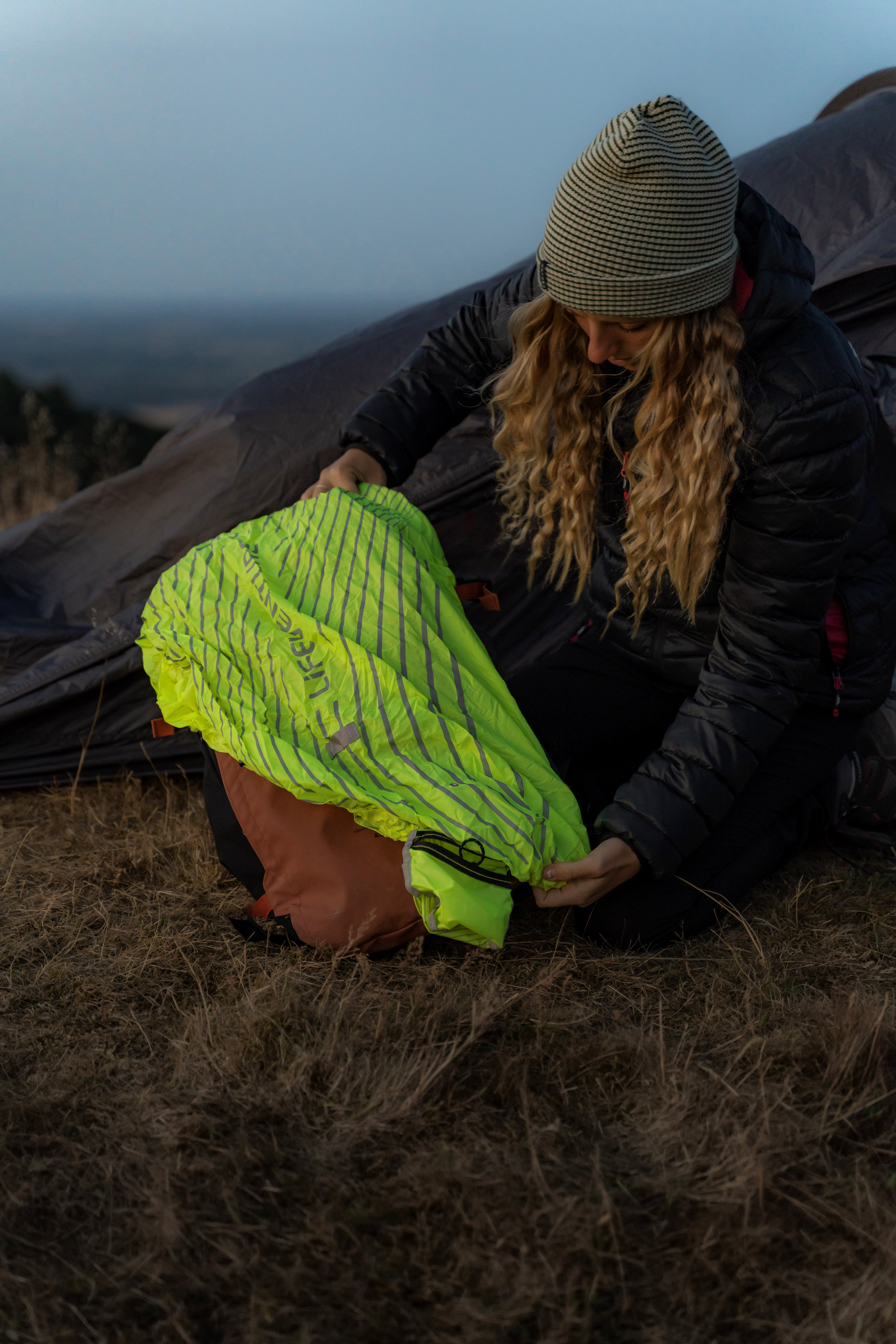 Lifeventure Rucksack Neon Yellow Raincover (35L)