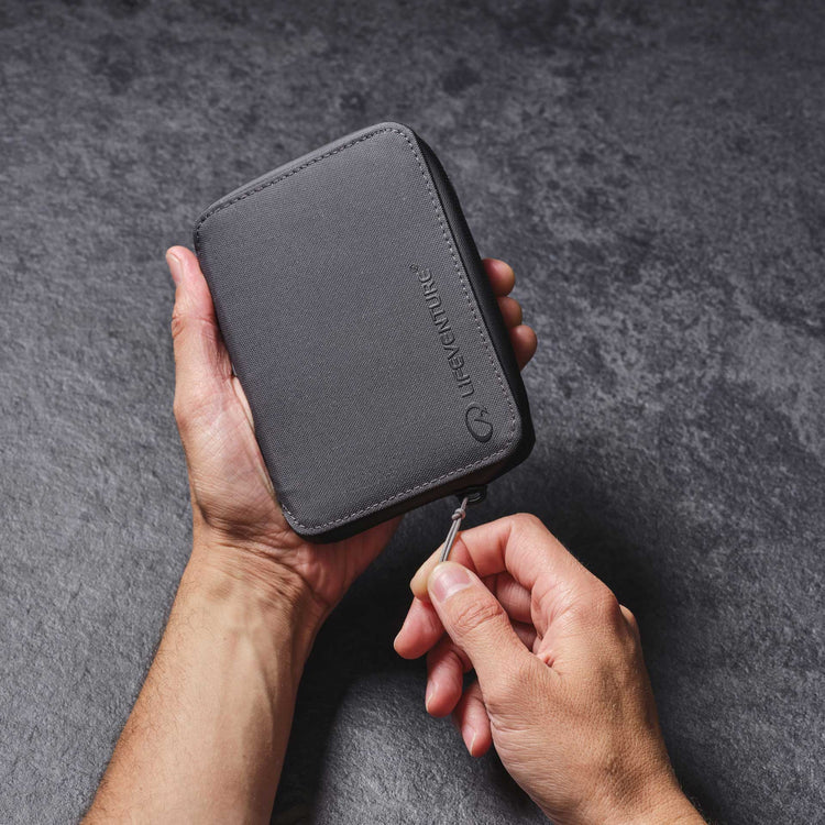Lifeventure RFiD Recycled Mini Travel Wallet (Grey)