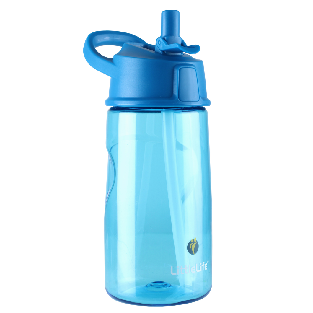 LittleLife Kids Flip-Top BPA Free Water Bottle (550ml)(Blue)