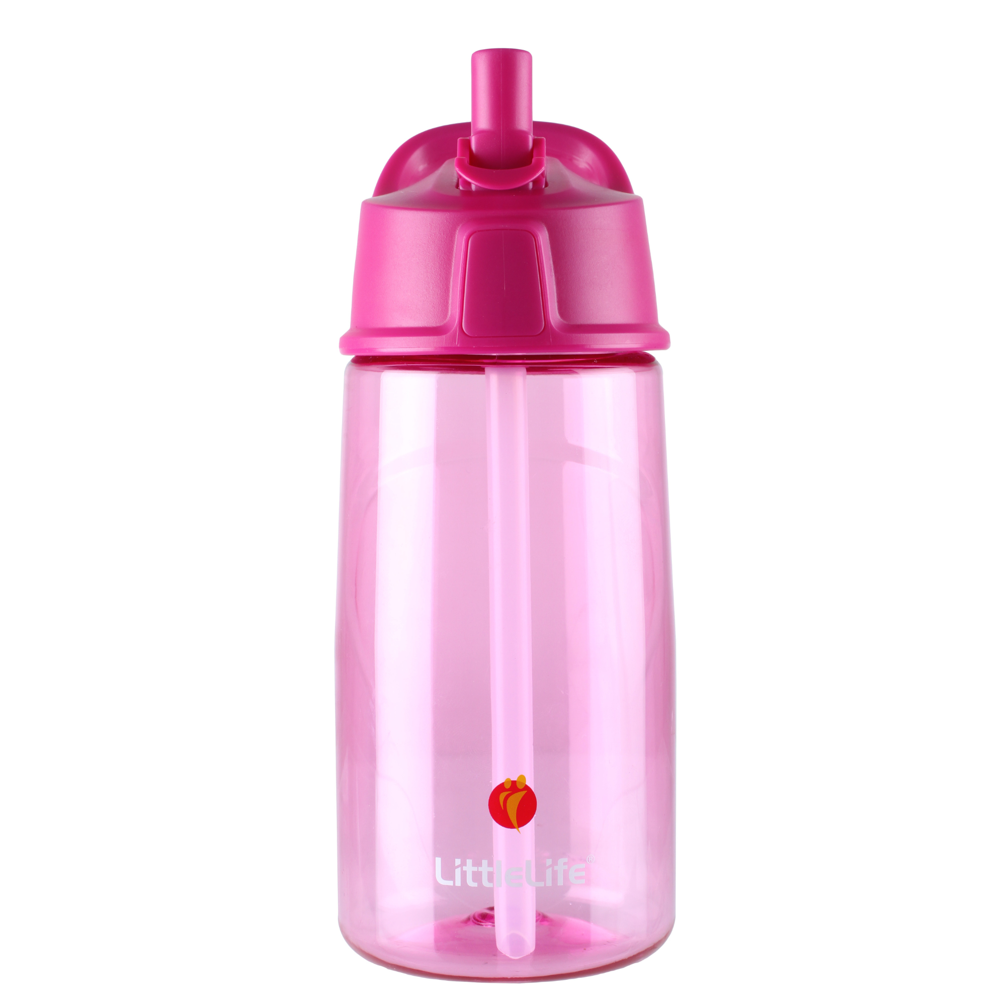 LittleLife Kids Flip-Top BPA Free 550ml Water Bottle (Pink)