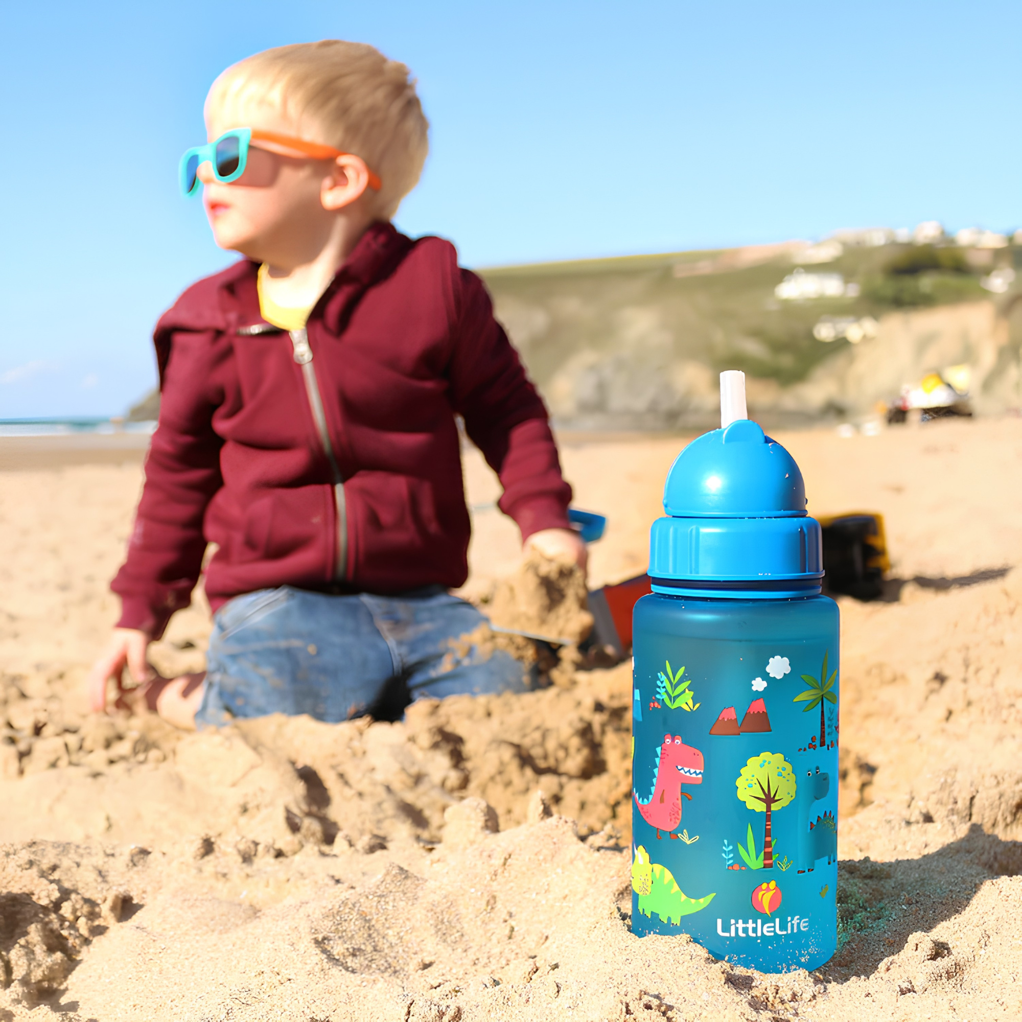 LittleLife Kids BPA Free 400ml Water Bottle (Dinosaur)