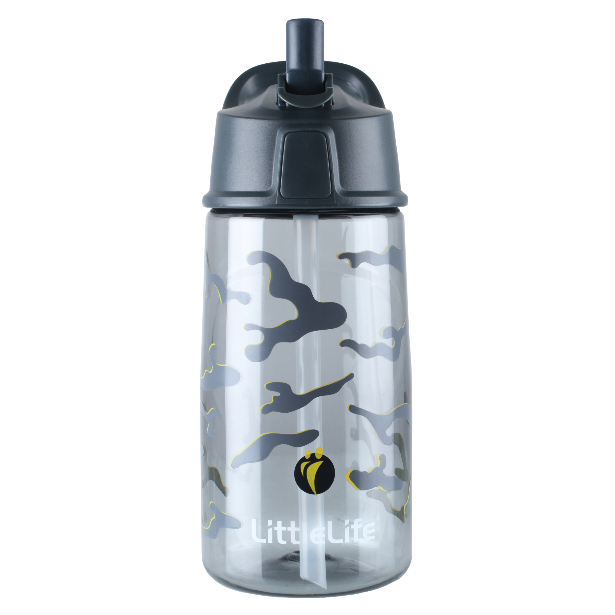 LittleLife Kids Flip-Top BPA Free 550ml Water Bottle (Camo)