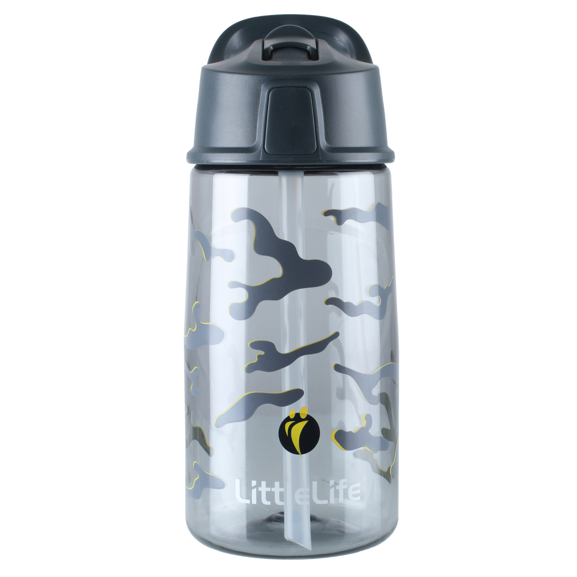 LittleLife Kids Flip-Top BPA Free 550ml Water Bottle (Camo)