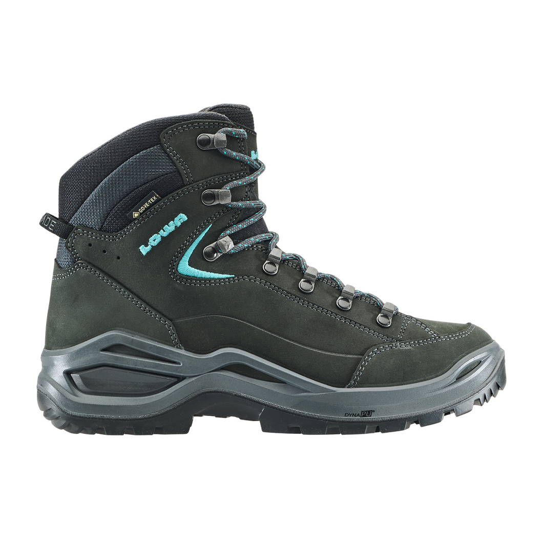 Lowa Women's Renegade Mid Evo Gore-Tex Hillwalking Boots - WIDE FIT (Asphalt/Turquoise)