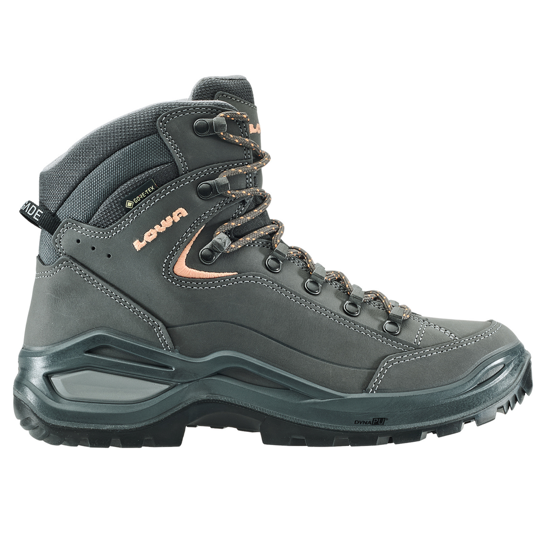 Lowa Women's Renegade Mid Evo Gore-Tex Hillwalking Boots - WIDE FIT (Graphite/Apricot)