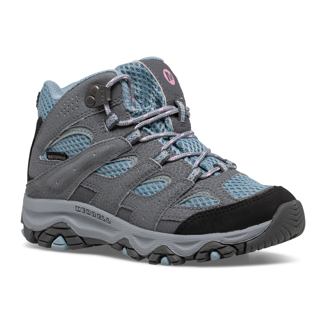 Merrell Kids Moab 3 Waterproof Mid Trail Boots (Altitude) (UKJ11-UK6)