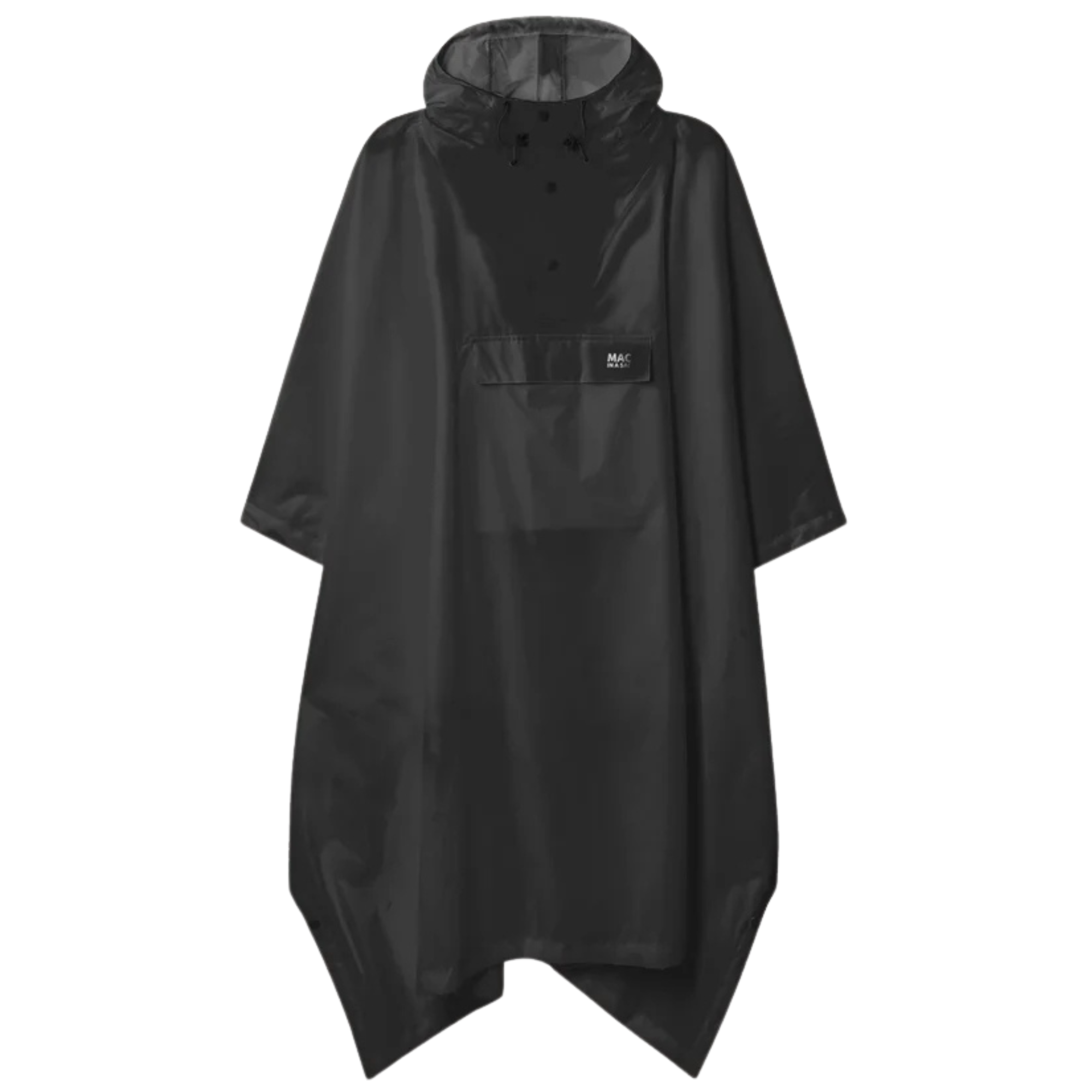 Mac-In-A-Sac Unisex Waterproof Poncho (Black)