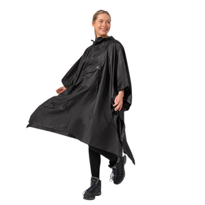 Mac-In-A-Sac Unisex Waterproof Poncho (Black)