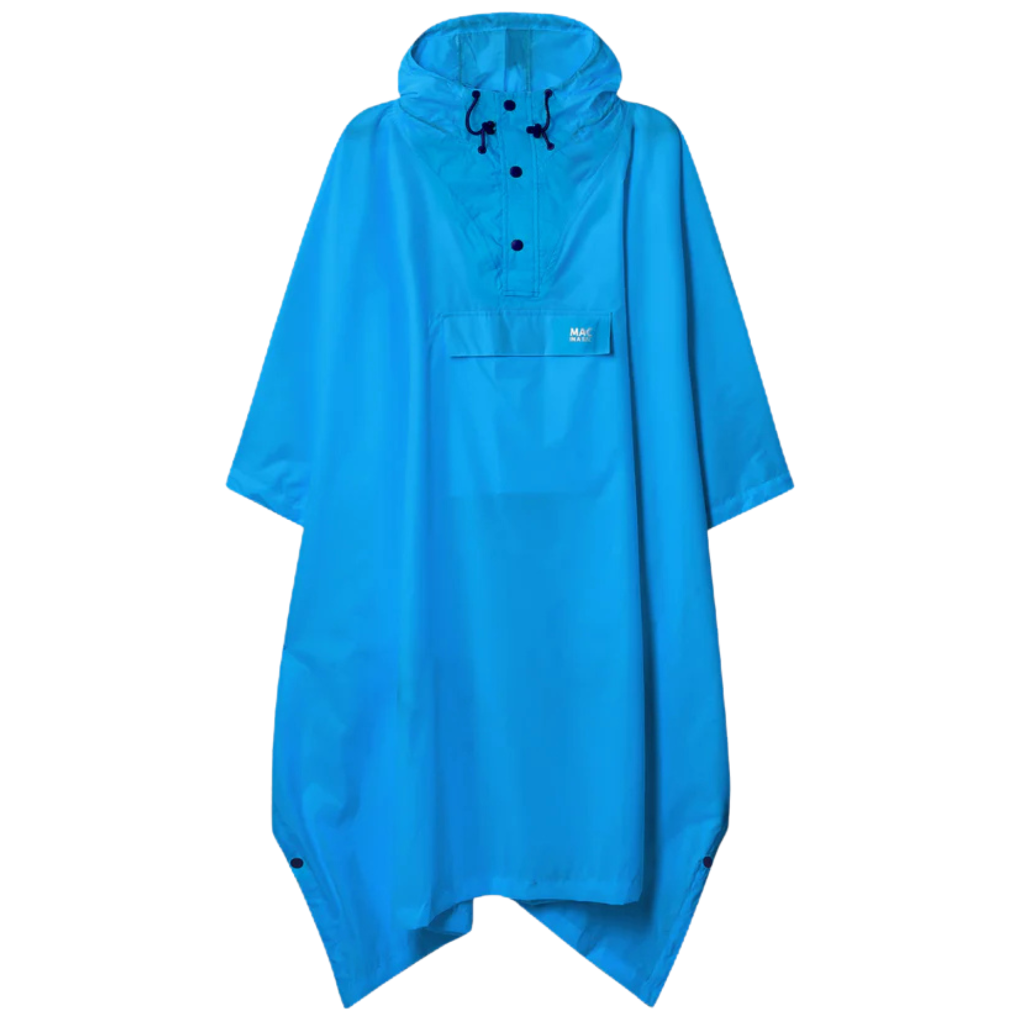 Mac-In-A-Sac Unisex Waterproof Poncho (Neon Blue)