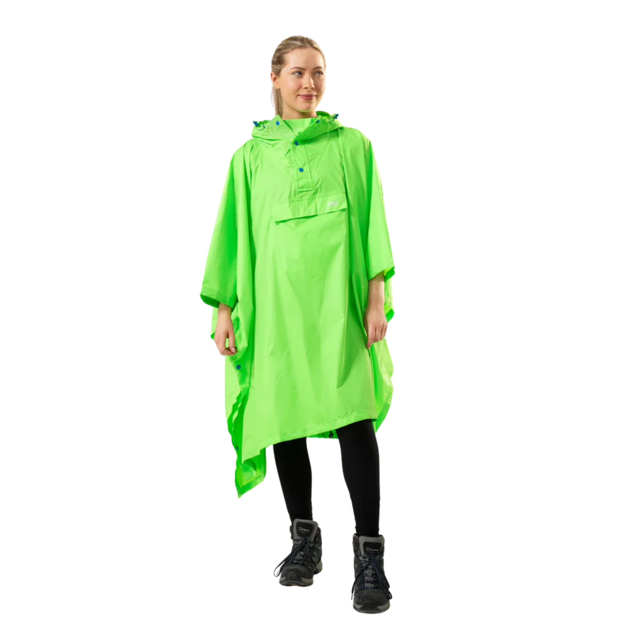 Mac-In-A-Sac Unisex Waterproof Poncho (Neon Green)