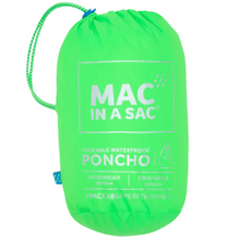 Load image into Gallery viewer, Mac-In-A-Sac Unisex Waterproof Poncho (Neon Green)

