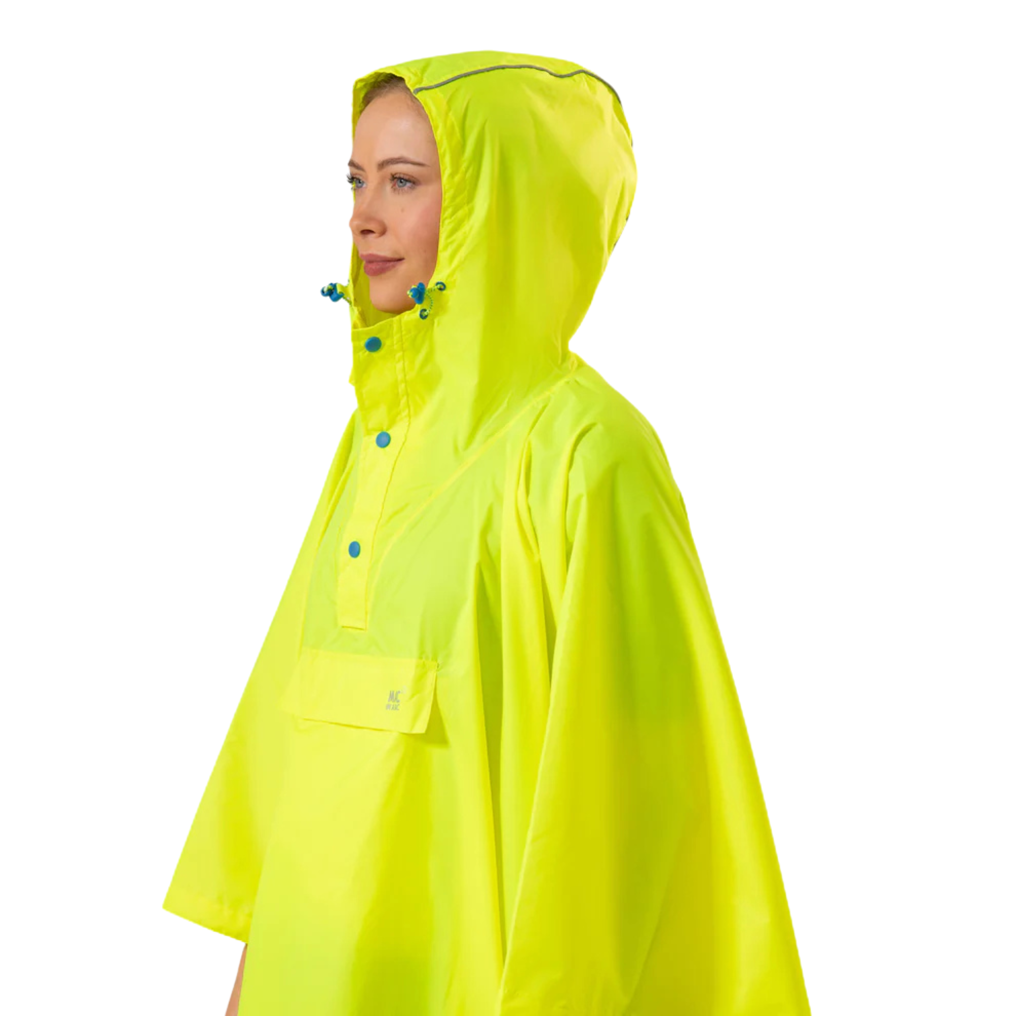 Mac-In-A-Sac Unisex Waterproof Poncho (Neon Yellow)