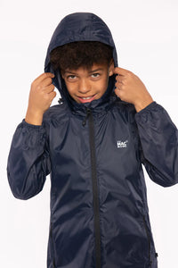 Mac In A Sac Kids Origin 2 Waterproof Jacket (Navy)(Ages 2-13)