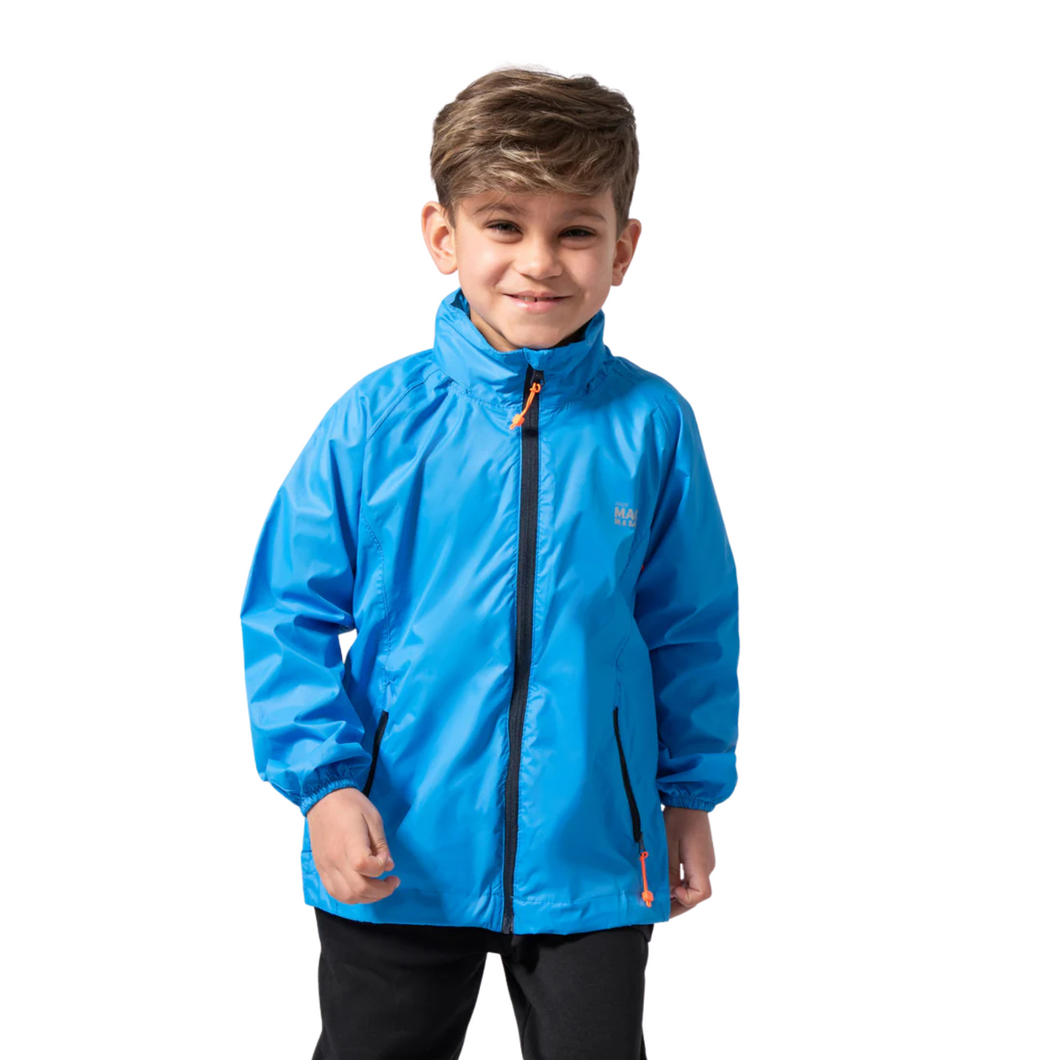 Mac In A Sac Kids Origin 2 Waterproof Jacket (Ocean Blue)(Ages 2-13)