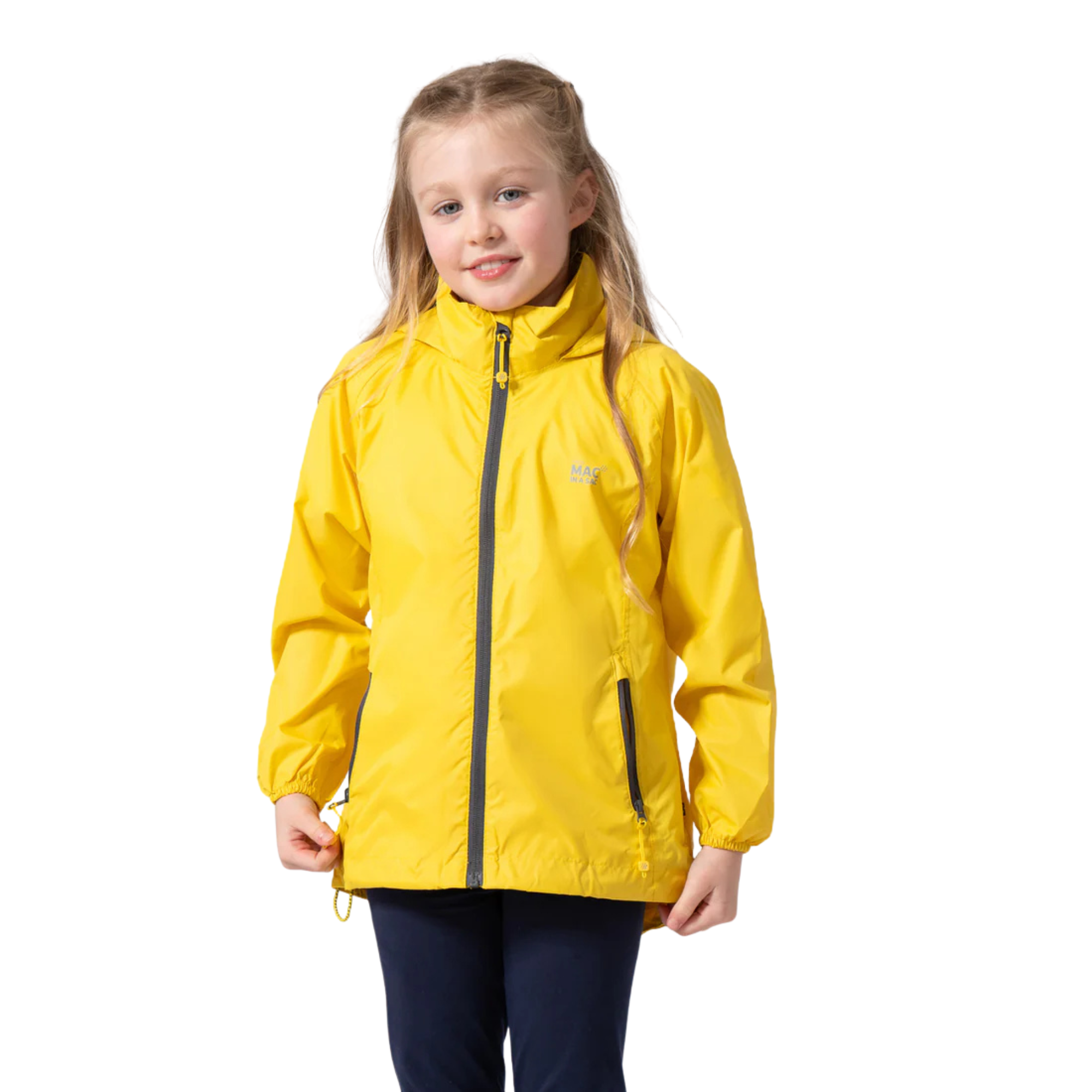 Mac In A Sac Kids Origin Waterproof Jacket (Yellow)(Ages 2-13