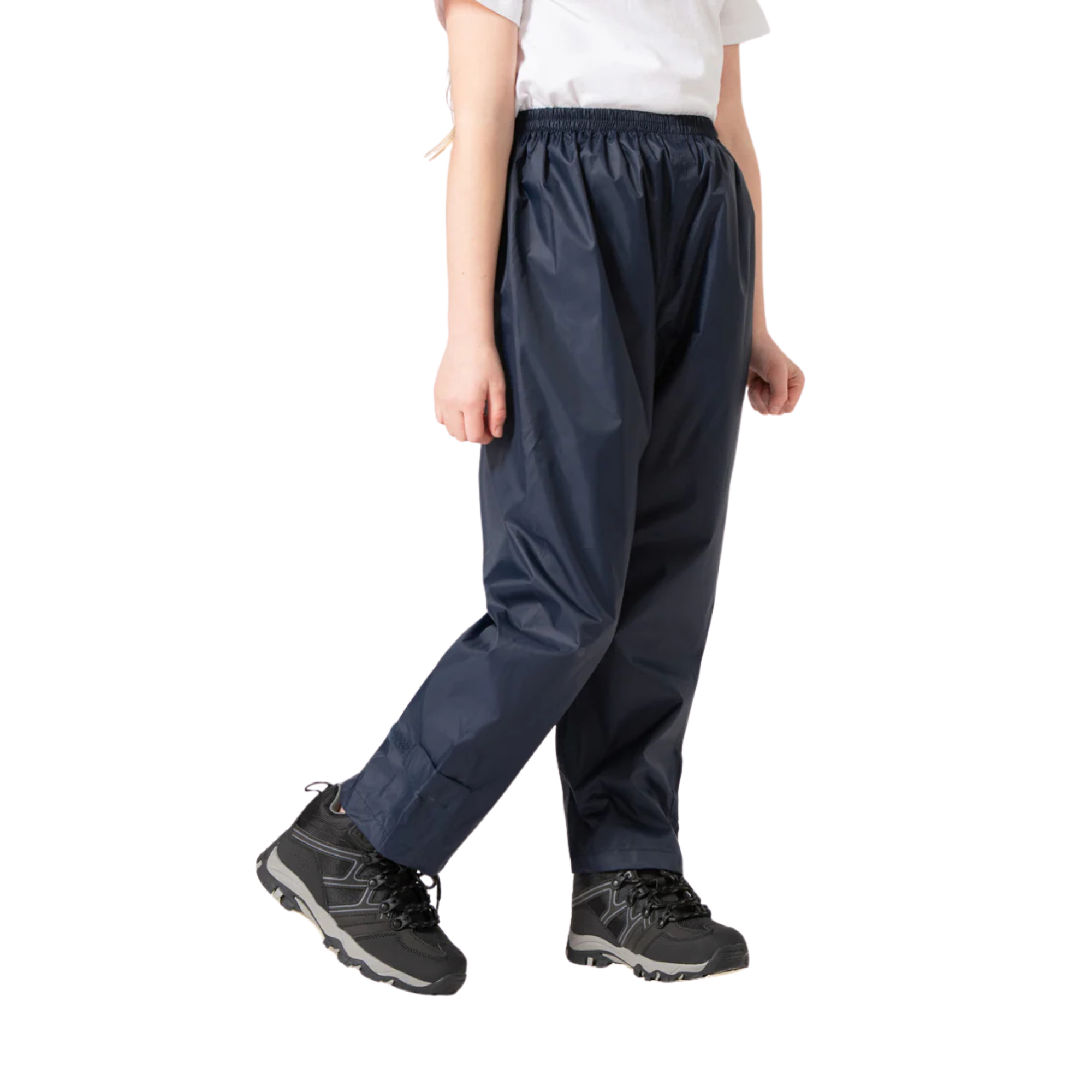 Mac In A Sac Kids Origin 2 Waterproof Over-Trousers (Navy)(Ages 2-13)