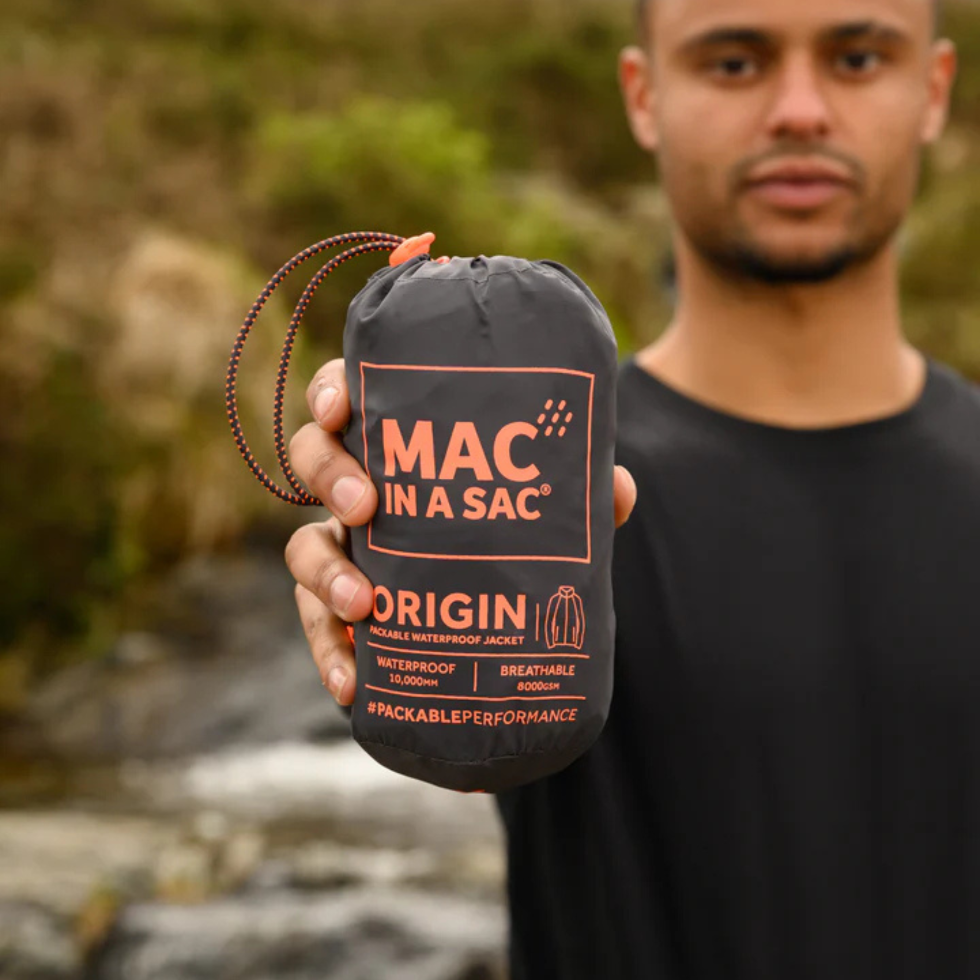 Mac In A Sac Unisex Origin 2 Waterproof Jacket (Charcoal)