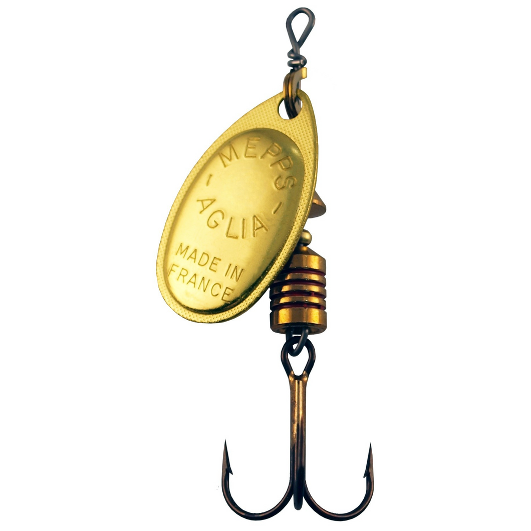 Mepps Aglia Original Spinning Metal Lure (3.5g/Size 1)(Gold)