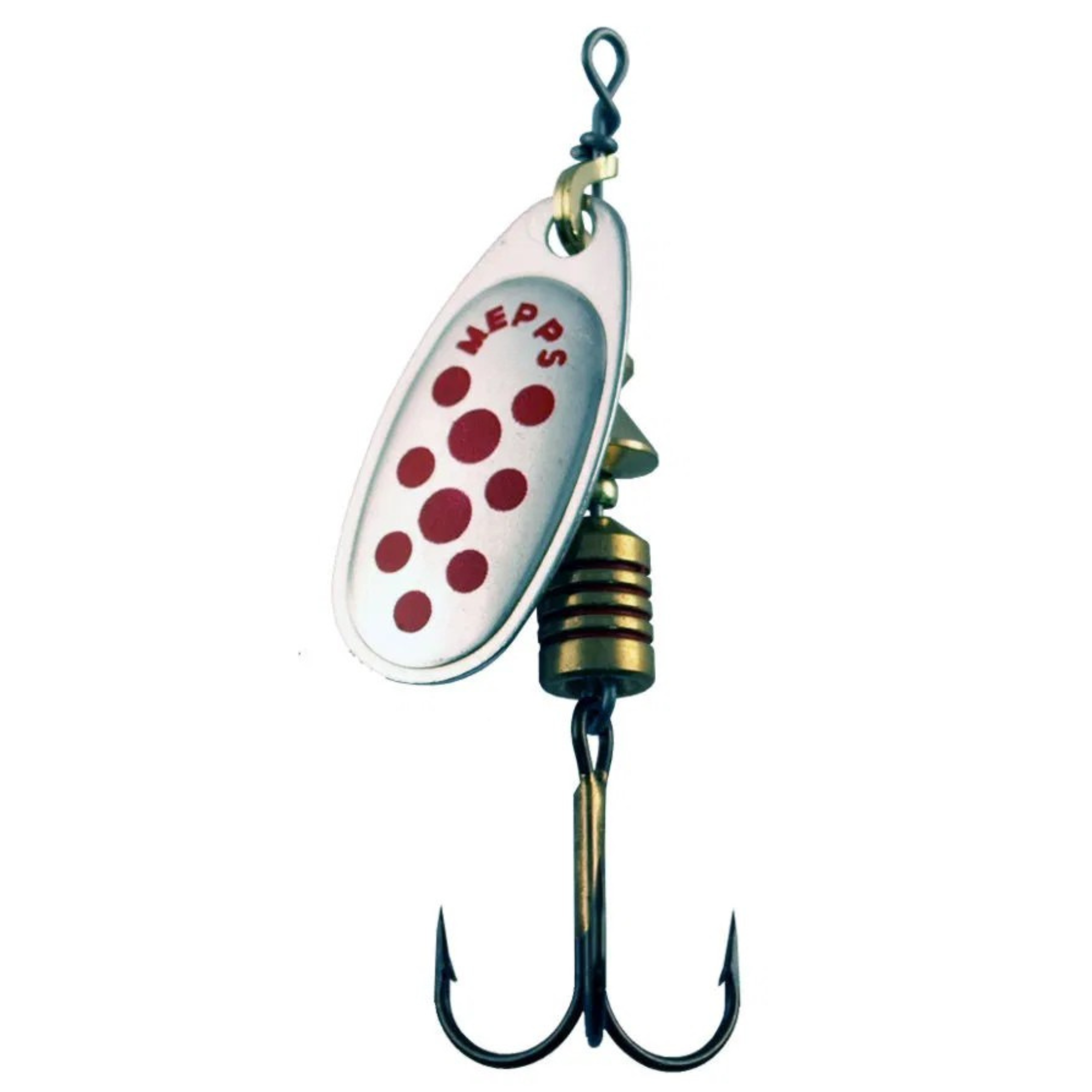 Mepps Comet Decoree Spinning Spinner Metal Lure Size 0 1.5g Silver Red Dot RMCD00