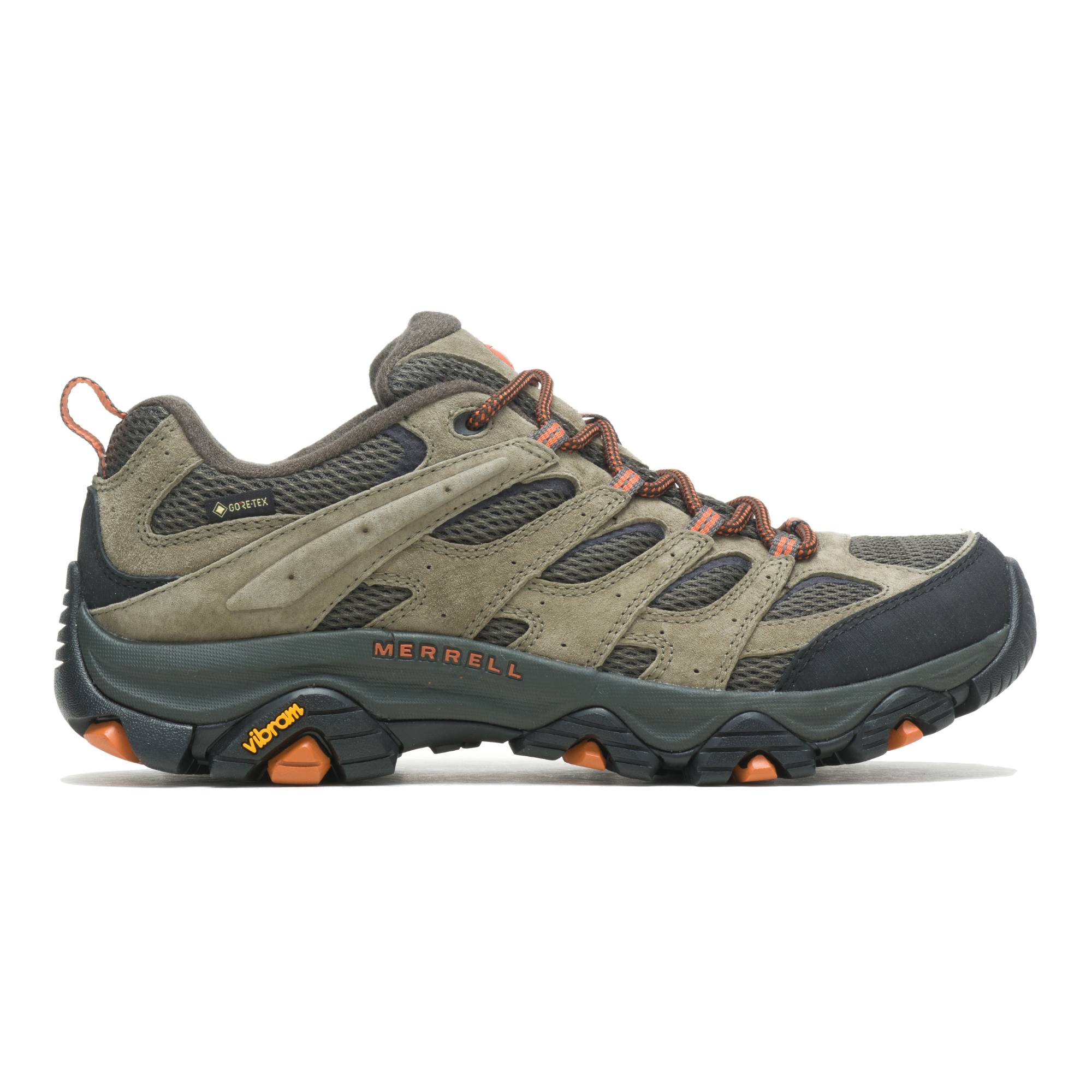 Merrell Men's Moab 3 Gore-Tex Wide Fit Trail Shoes (Olive)