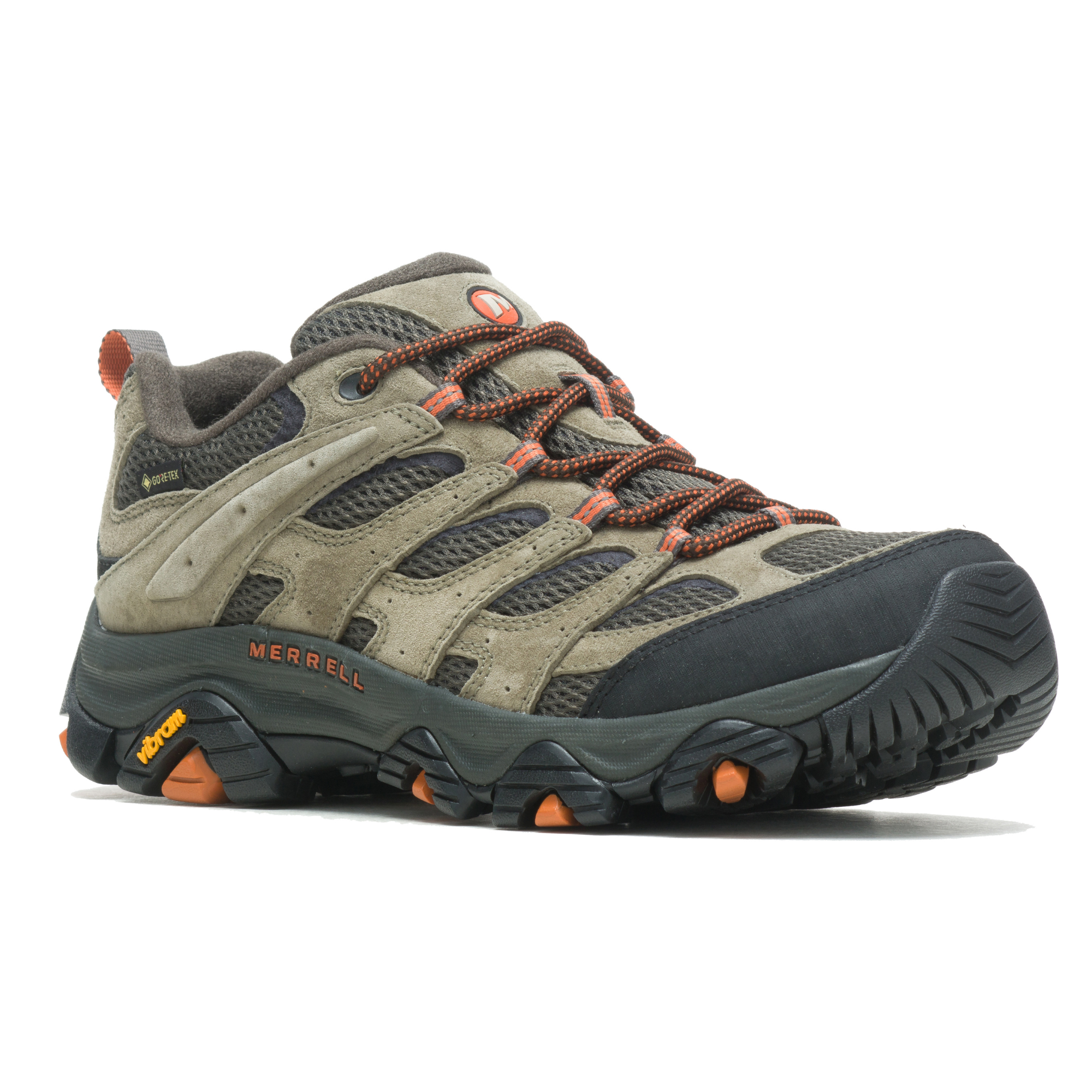 Merrell Men's Moab 3 Gore-Tex Wide Fit Trail Shoes (Olive)