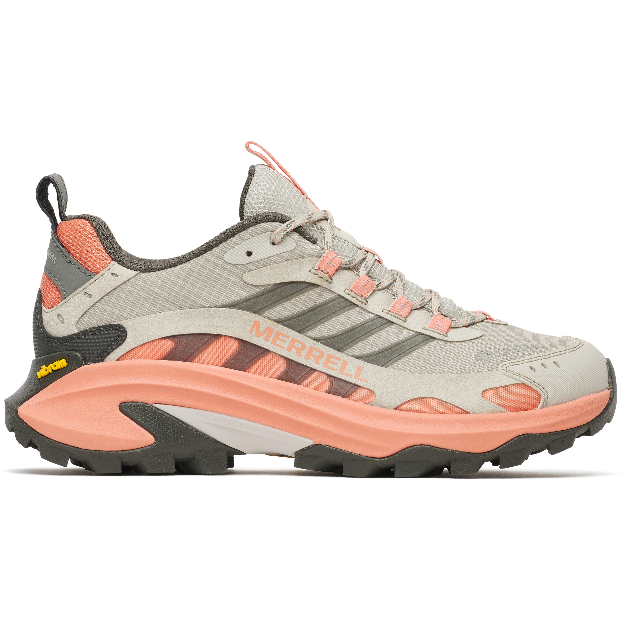 Merrell Women's Moab Speed 2 Vegan Gore-Tex Trail Shoes Basalt Vermillion J00005349