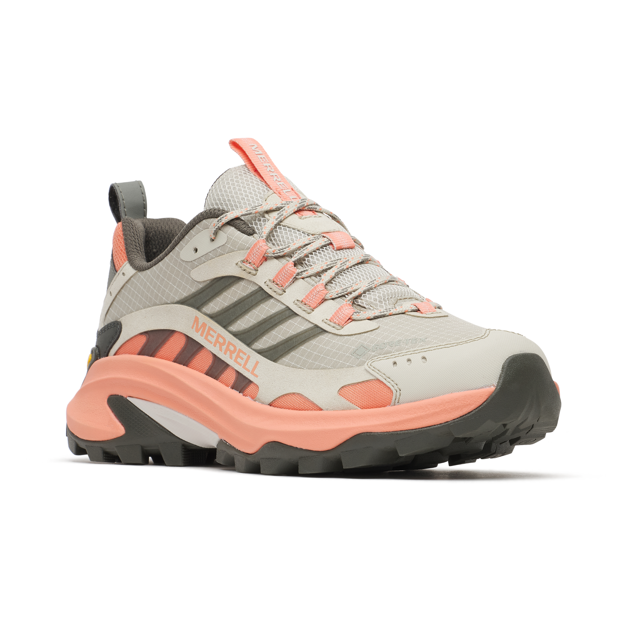 Merrell Women's Moab Speed 2 Vegan Gore-Tex Trail Shoes Basalt Vermillion J00005349