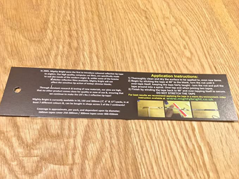Dennett Mighty Bright Reflective Tip Tape (Yellow)(4 Strips)