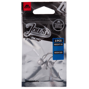 Mikado Jaws Micro Jig Head Hook (2.5g/#6)(3 Pack)