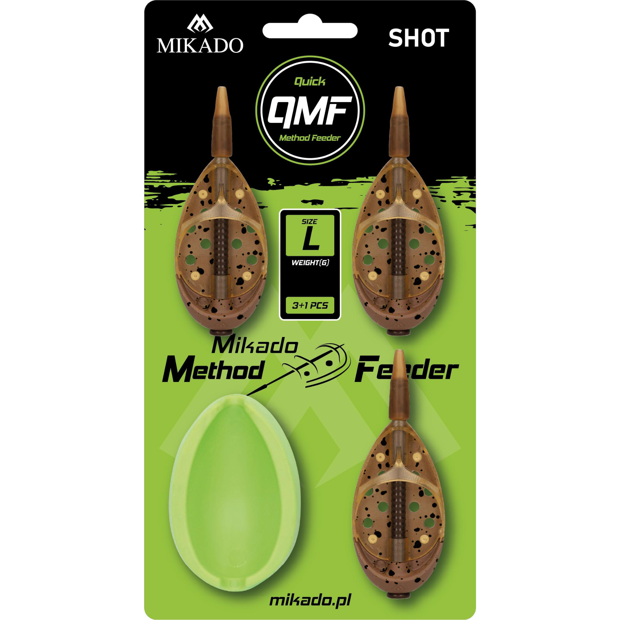 Mikado Quick Feeder Shot + Feeder Mould QMF System (3+1 Pack)(20/30/40g)