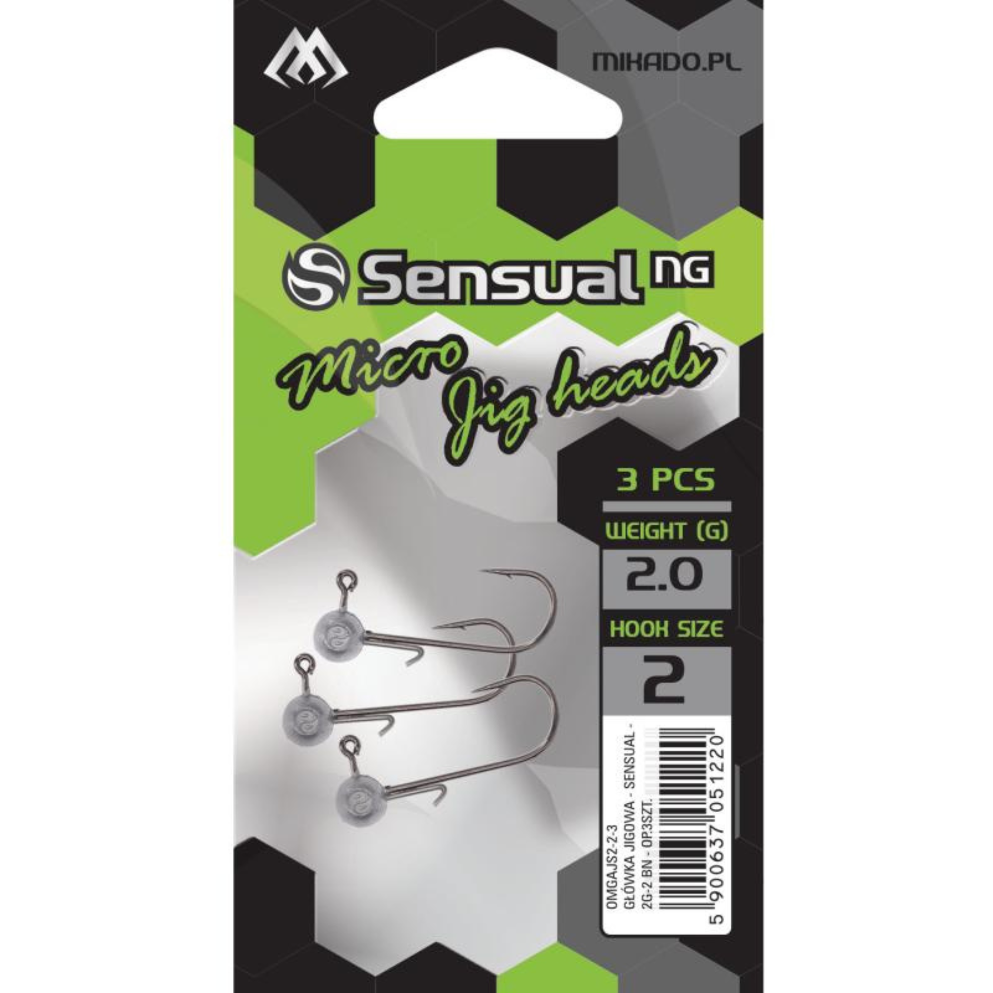 Mikado Sensual NG Micro Jig Head Hook (4g/#6)(3 Pack)