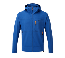 Load image into Gallery viewer, Mountain Equipment Men&#39;s Arrow Hooded Softshell Jacket (Admiral Blue)
