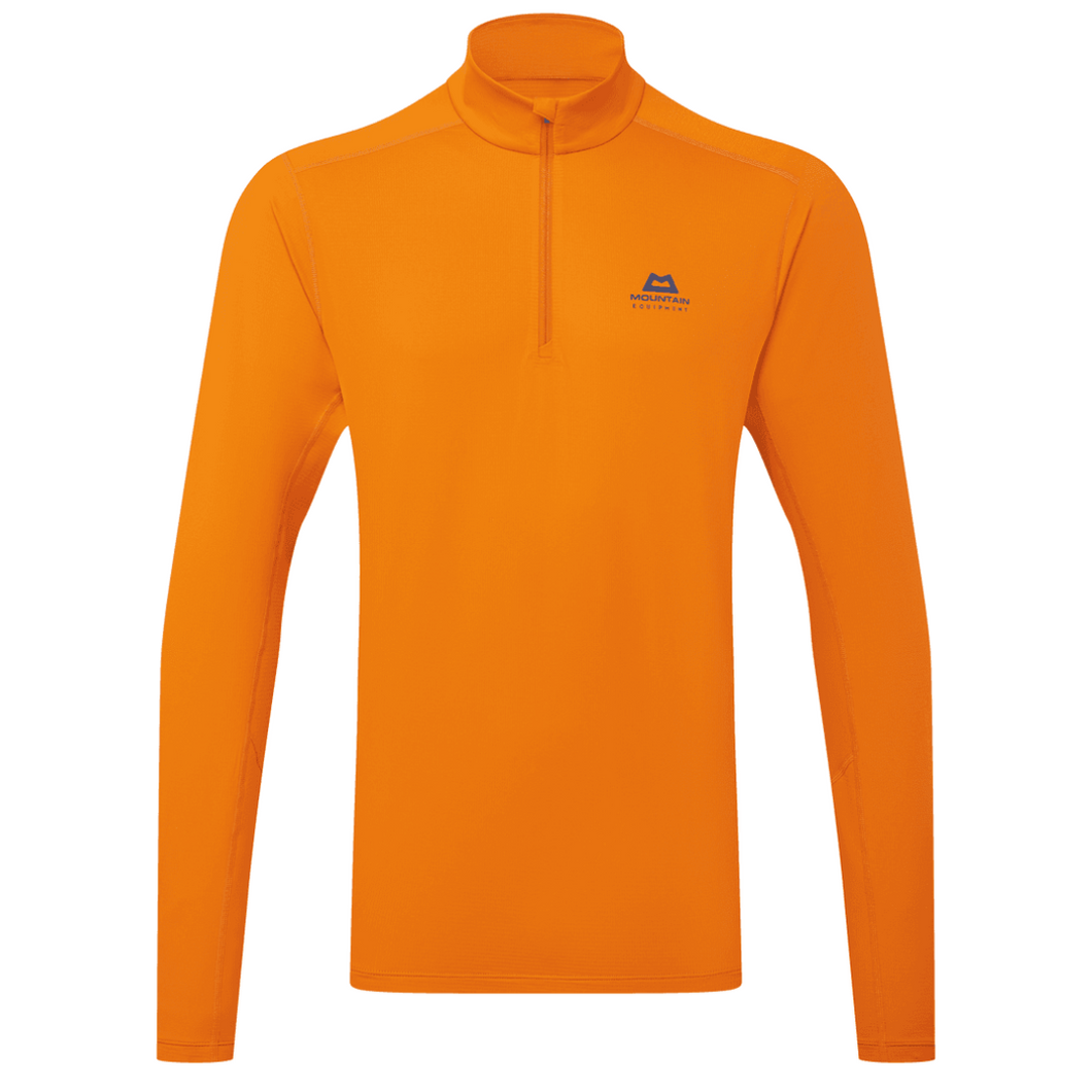 Mountain Equipment Men's Cerrig Long Sleeve Quarter Zip Technical Top (Rust)