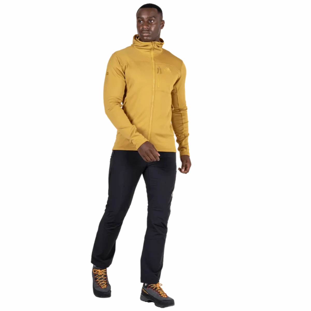 Mountain Equipment Men's Durian Hooded Full Zip Fleece Jacket Me-02312 Mustard ME-008029