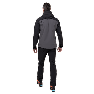 Mountain Equipment Men's Frontier Hooded Softshell Jacket (Anvil Grey/Black)