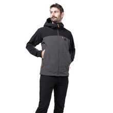 Load image into Gallery viewer, Mountain Equipment Men&#39;s Frontier Hooded Softshell Jacket (Anvil Grey/Black)
