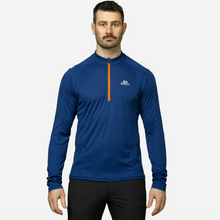 Load image into Gallery viewer, Mountain Equipment Men&#39;s Ignis Long Sleeve Zip Technical Tee (Admiral Blue)
