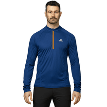 Load image into Gallery viewer, Mountain Equipment Men&#39;s Ignis Long Sleeve Zip Technical Tee (Admiral Blue)
